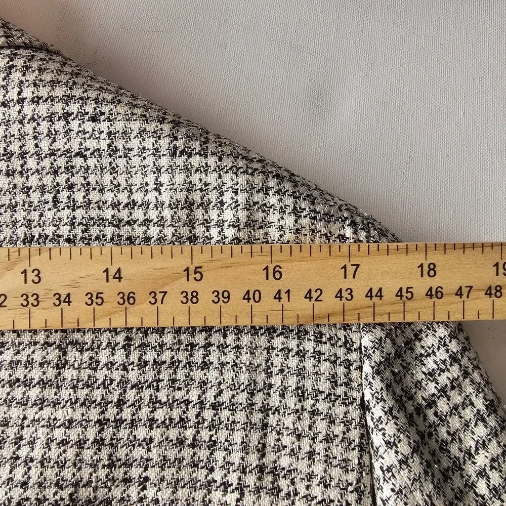 Vintage Christian Dior Monsieur Houndstooth Tweed Silk Blazer Oversized Mens 40*